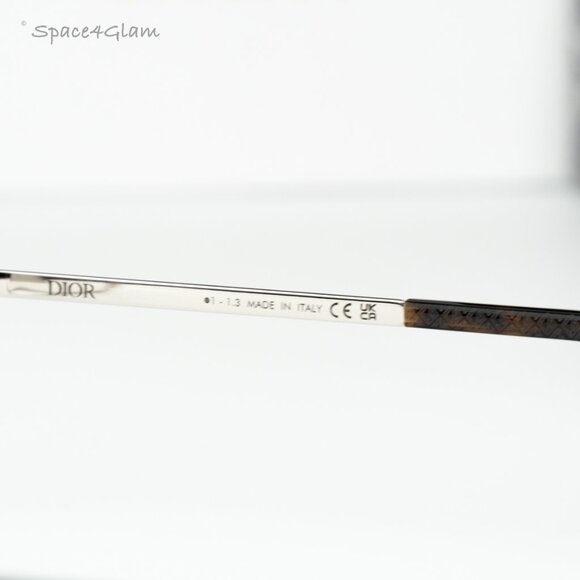 Dior Men Eyeglasses Matte Silver Gold Round CD DIAMONDO R2U F200 BRAND NEW - Picture 7 of 8